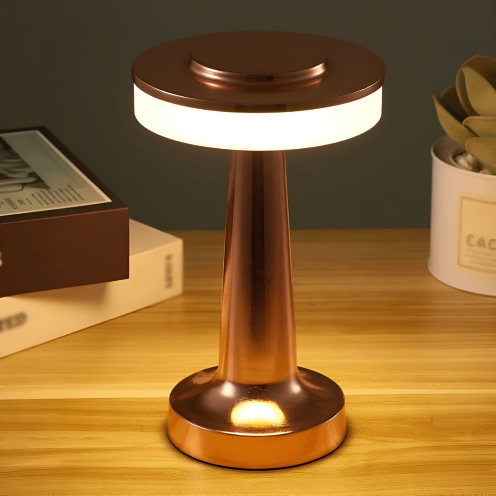Aura Dome Tischlampe - Kabellos, Retro-Design, Touch-Dimmfunktion 2