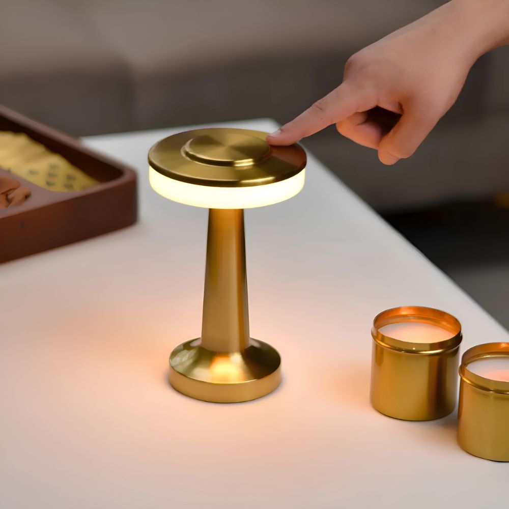 Aura Dome Tischlampe - Kabellos, Retro-Design, Touch-Dimmfunktion 5