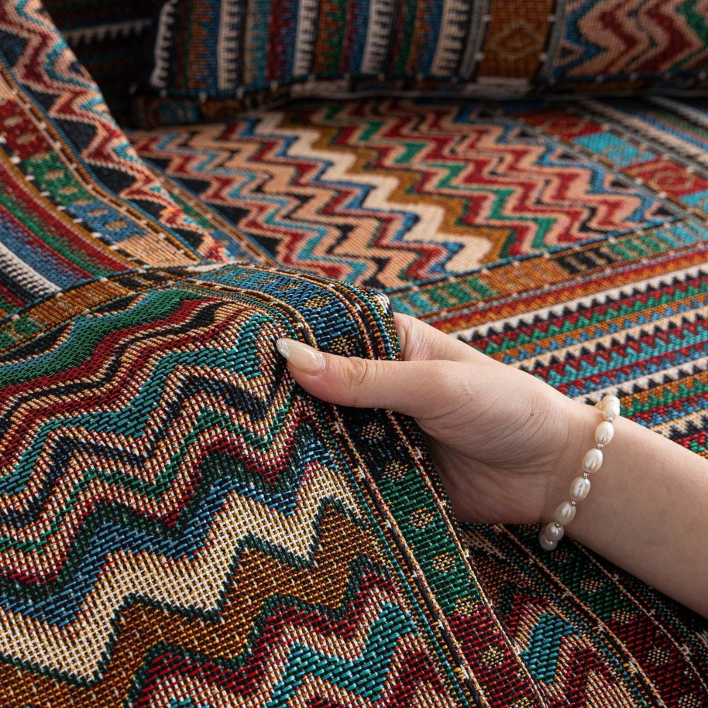 Aurelia Sofabezug - Weicher Chenille, Boho-Stil, Waschbar und Lichtbeständig 0