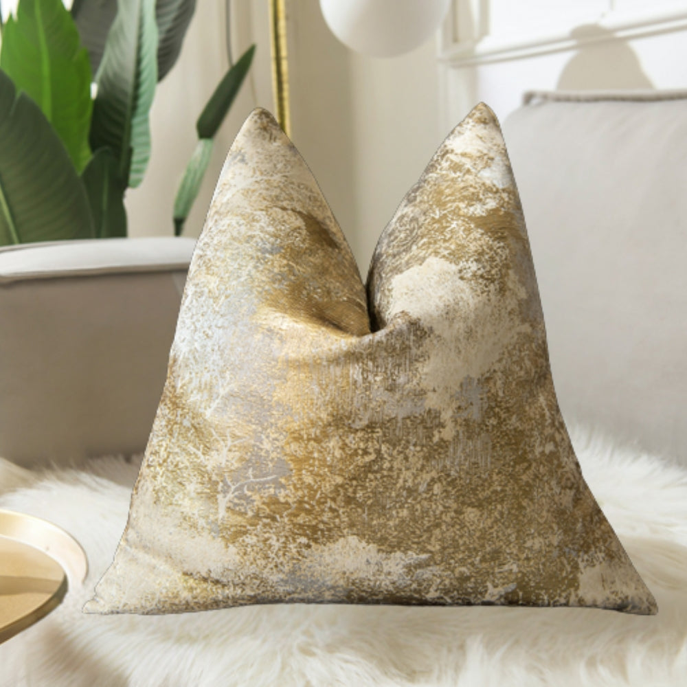Auric Kissenbezug - Mikrofaser, Modernes Design mit Metallic-Print 0