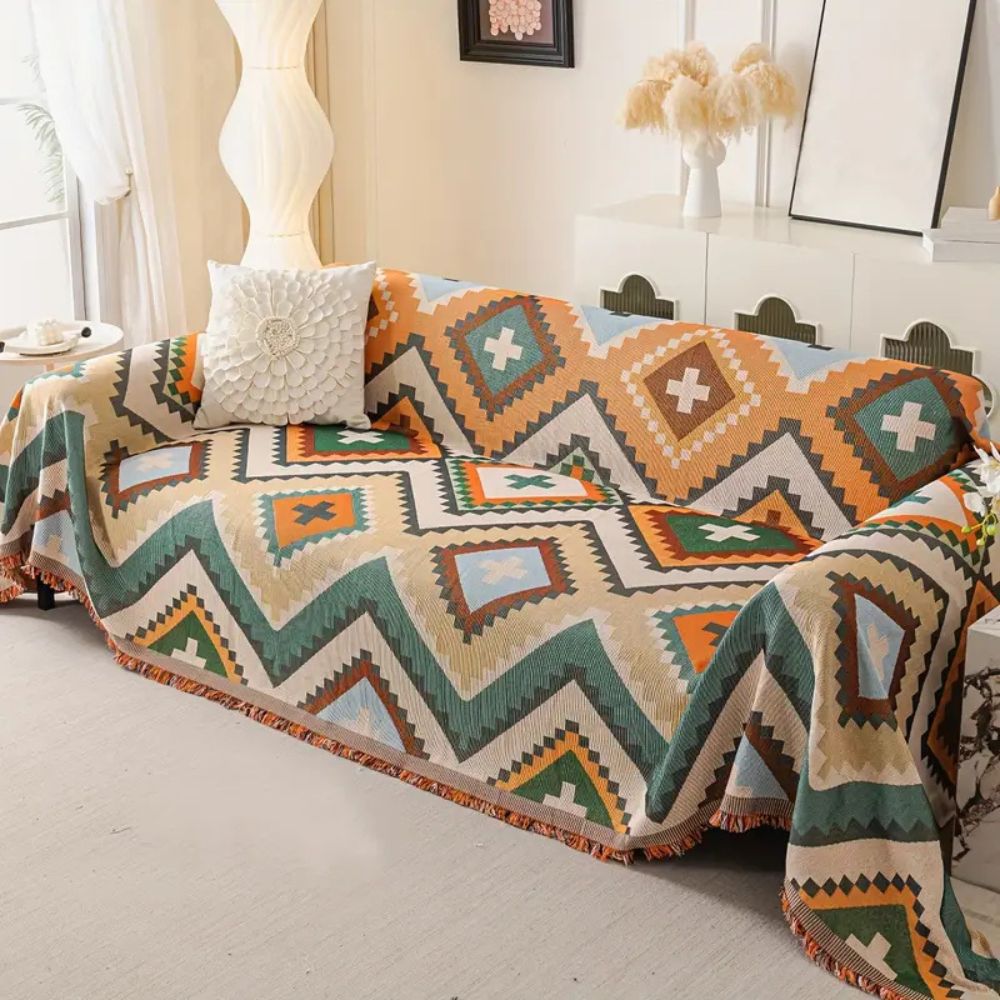 Azelia Sofabezug - Atmungsaktives Chenille, Lebhaftes Design für Sofa und Couch 0