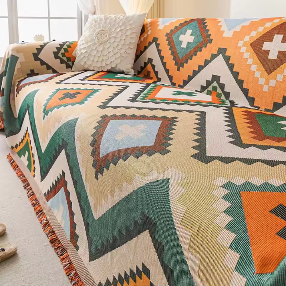 Azelia Sofabezug - Atmungsaktives Chenille, Lebhaftes Design für Sofa und Couch 3