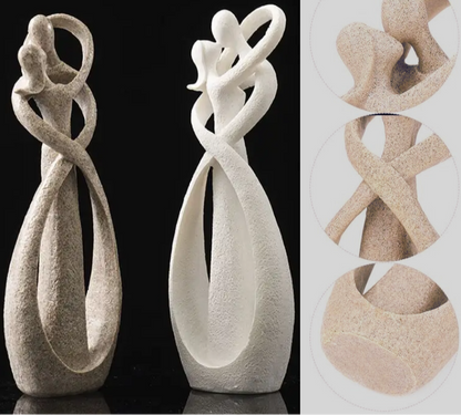 LoveEmbrace™ - Abstrakte Skulptur - Modernes Kunstdesign - Symbol der Liebe