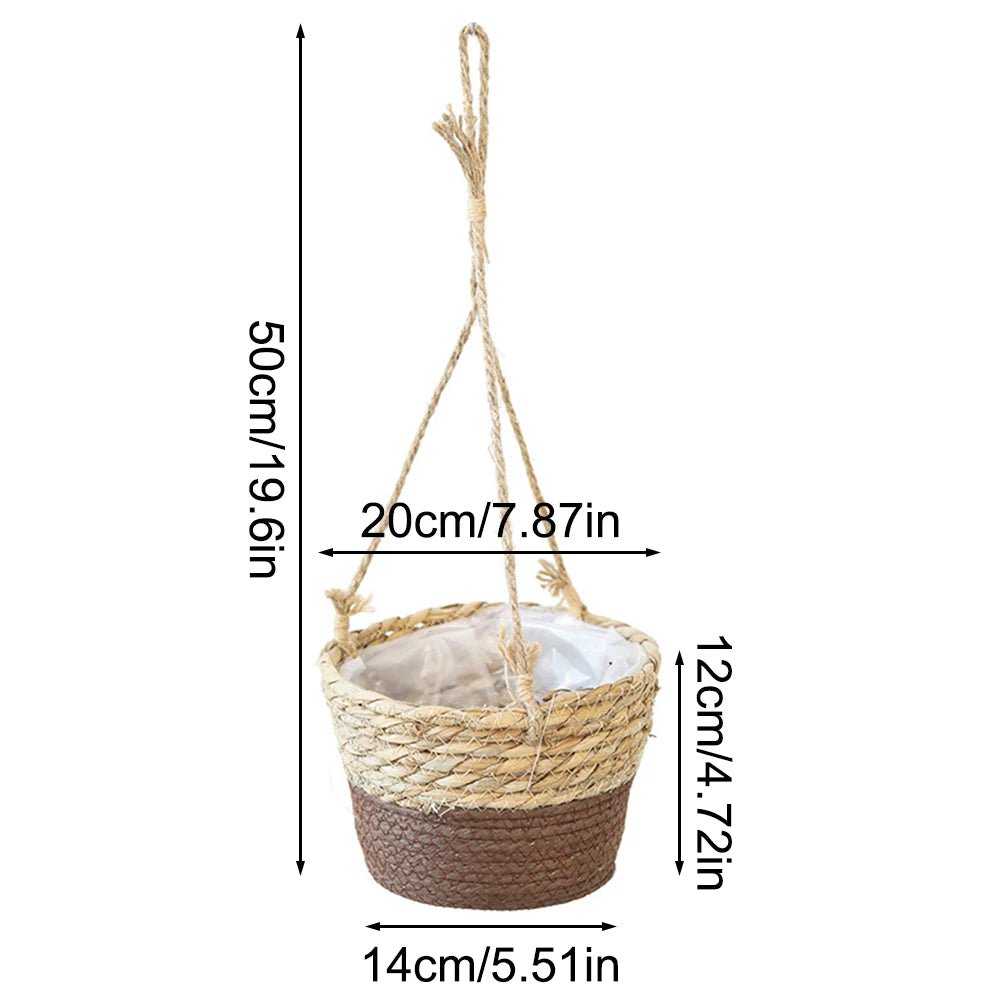 Bamboo Pflanzenaufhänger - Handgeknüpft, Rustikal 6