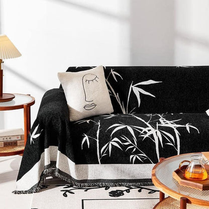 Bamboo Whisper Sofabezug - Chenille Stoff mit Bambus-Muster, Elegant und Vielseitig 2