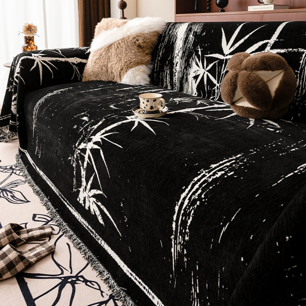 Bamboo Whisper Sofabezug - Chenille Stoff mit Bambus-Muster, Elegant und Vielseitig 7
