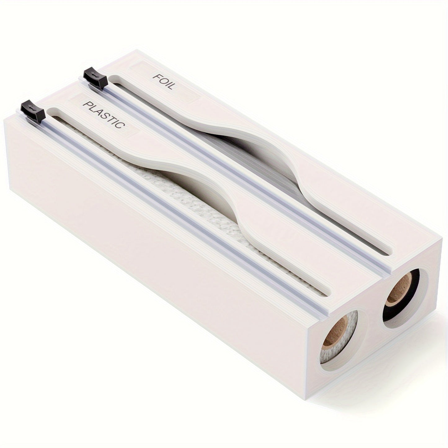 Bambora Folienspender - Bambus mit Integriertem Cutter, 2-in-1 Design 3