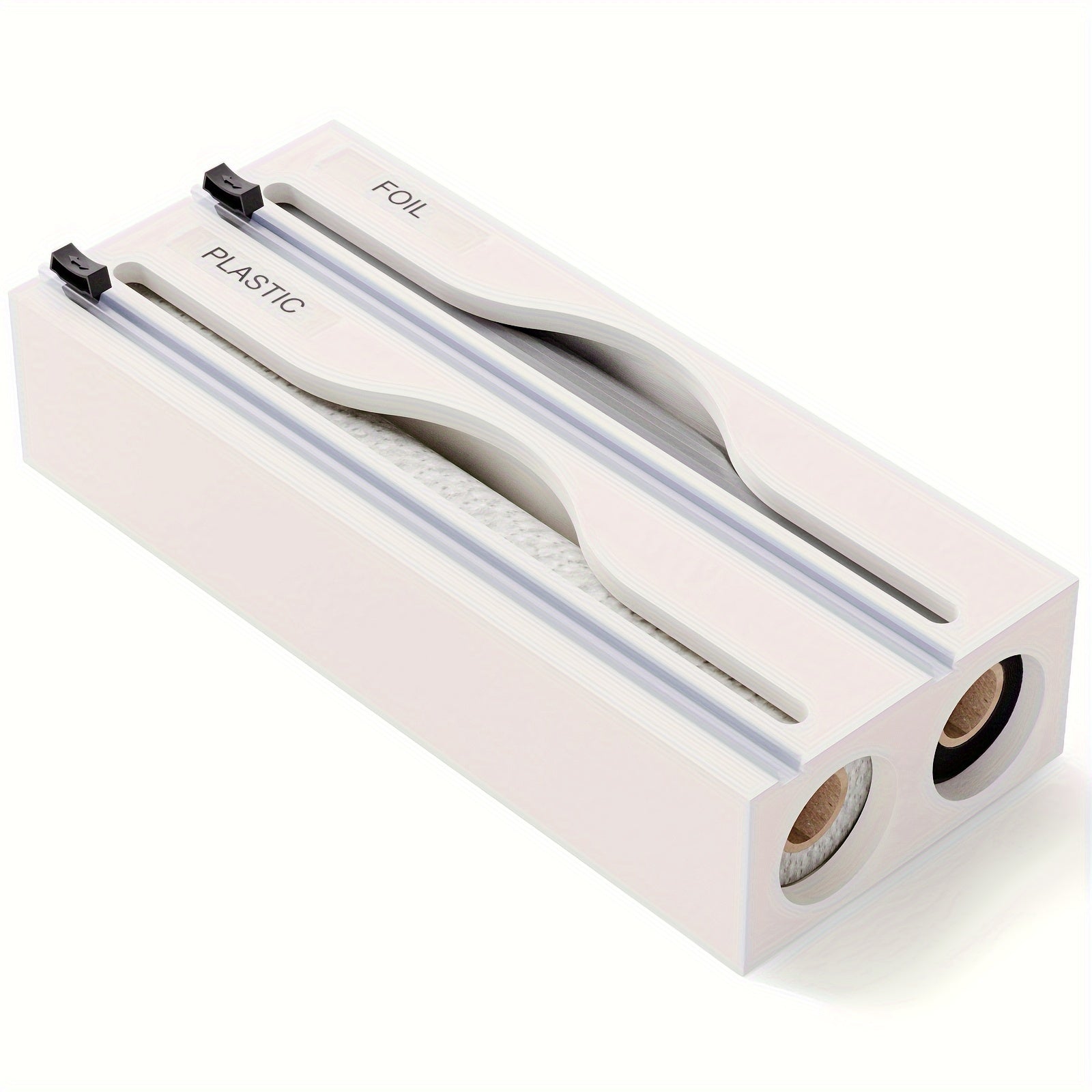 Bambora Folienspender - Bambus mit Integriertem Cutter, 2-in-1 Design 3