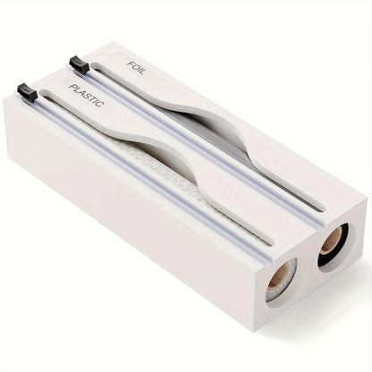 Bambora Folienspender - Bambus mit Integriertem Cutter, 2-in-1 Design 3