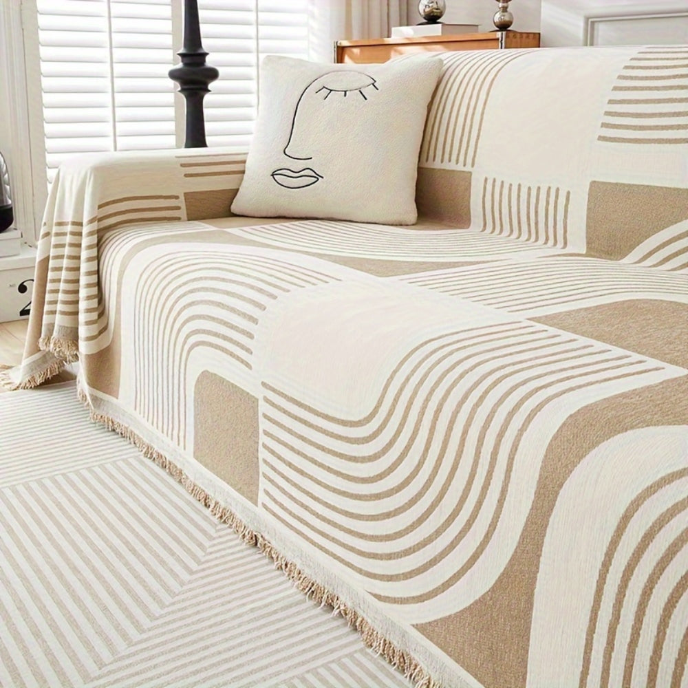 Bohara Sofa Bezug - Weicher Chenille, Reversibel Couchüberzug 1