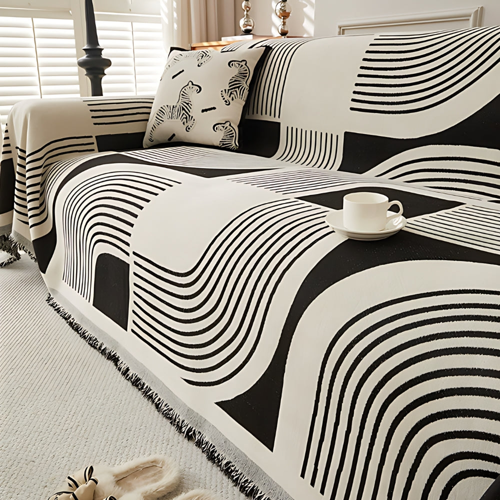 Bohara Sofa Bezug - Weicher Chenille, Reversibel Couchüberzug 2