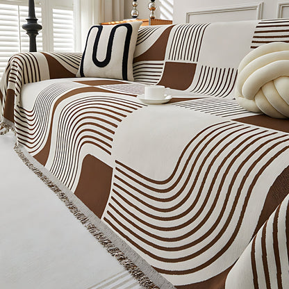Bohara Sofa Bezug - Weicher Chenille, Reversibel Couchüberzug 3