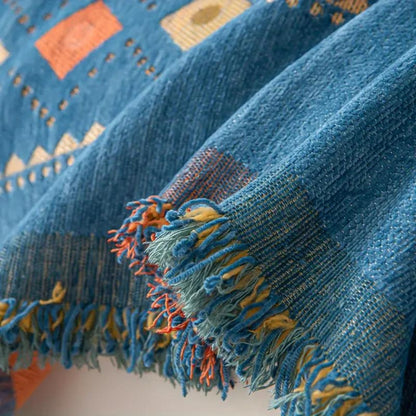 Bohara Sofabezug - Rutschfest, Mikrofasermischung, Boho-Design mit Quasten 6