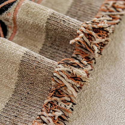 Bohéme Sofaüberwurf - Weicher Chenille, Florale Quasten 6