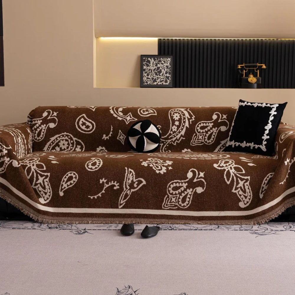 Boreal Sofabezug - Weicher Chenille, Boho Stil, Staub- und Flüssigkeitsschutz 11