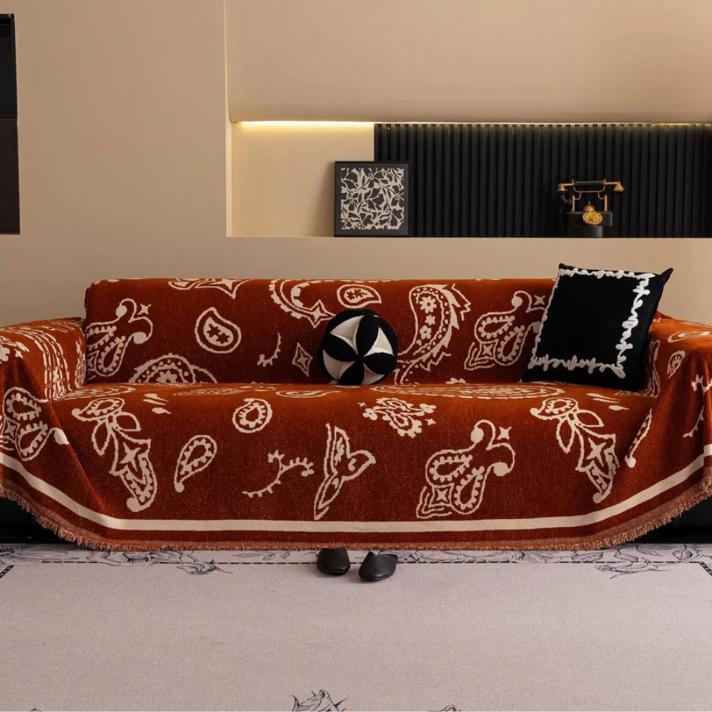 Boreal Sofabezug - Weicher Chenille, Boho Stil, Staub- und Flüssigkeitsschutz 8