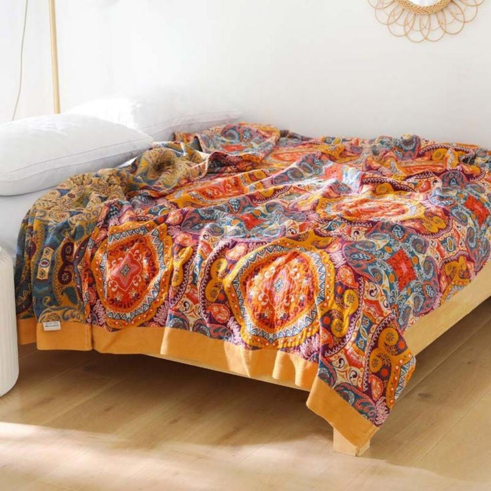 Boreal Wohndecke - Wendbare Baumwolle, Boho-Design 2