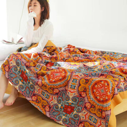 Boreal Wohndecke - Wendbare Baumwolle, Boho-Design 6