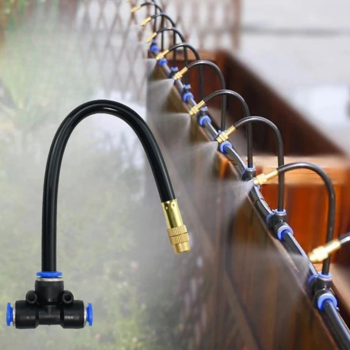 Breeze Bewässerungssystem Garten - 360° Sprühdüsen, Stromfrei, Werkzeugfrei 0