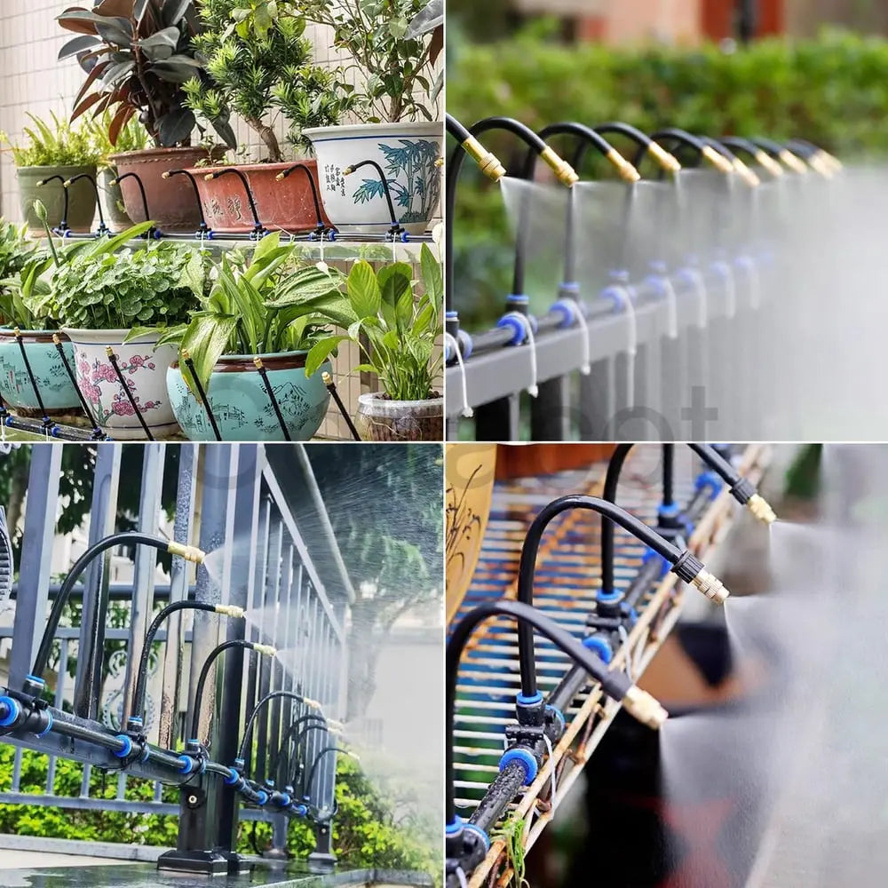 Breeze Bewässerungssystem Garten - 360° Sprühdüsen, Stromfrei, Werkzeugfrei 4