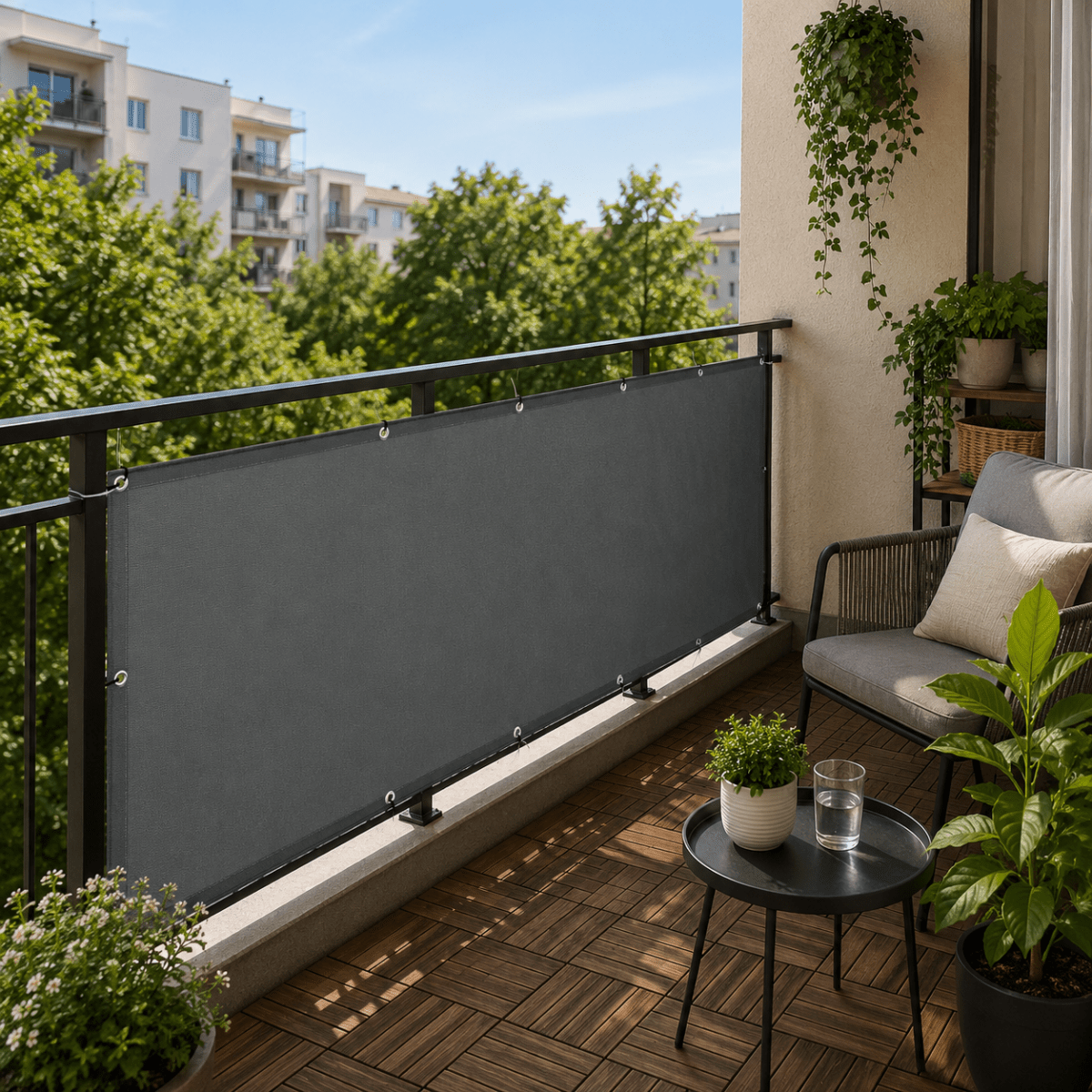 Breeze Sichtschutzzaun - Polyestergewebe, Vielseitig Für Balkon Und Terrasse 1
