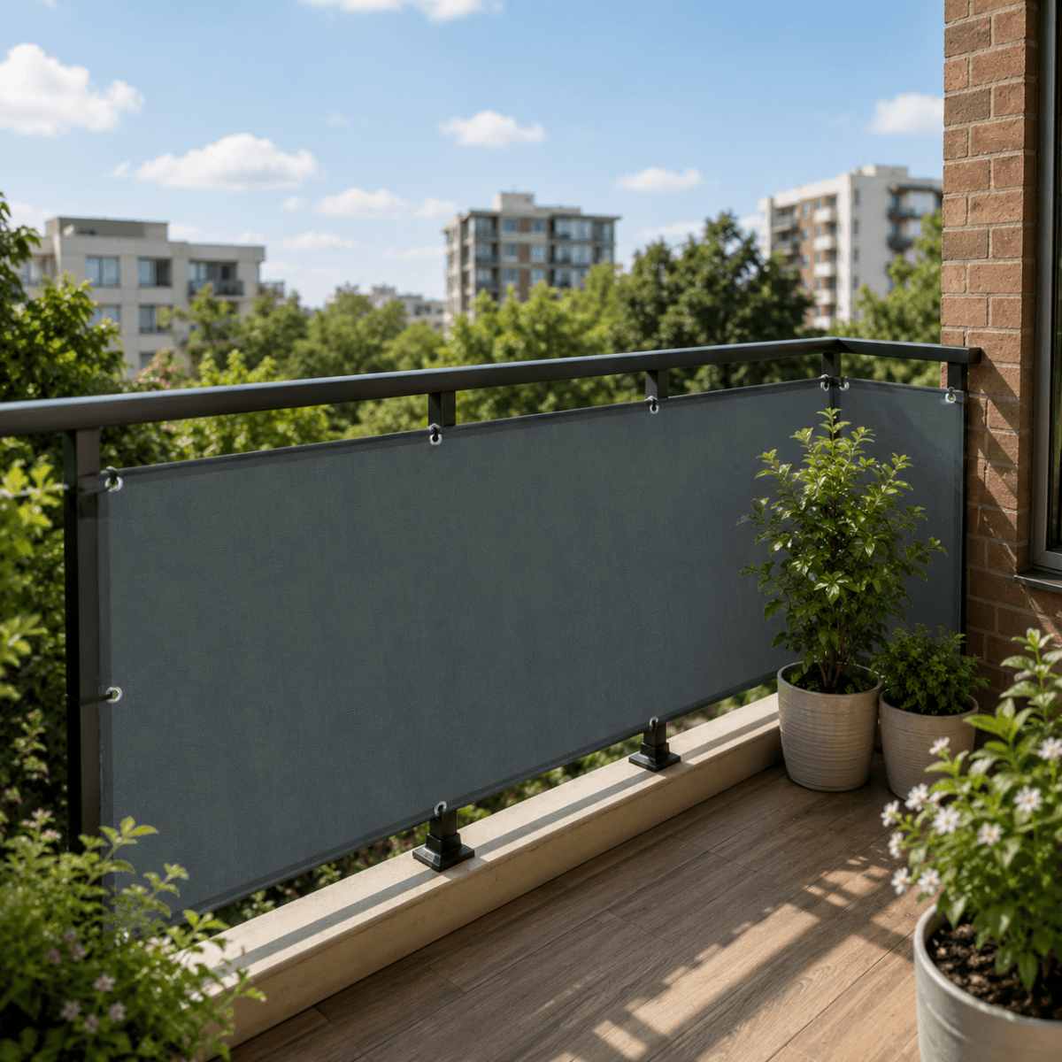 Breeze Sichtschutzzaun - Polyestergewebe, Vielseitig Für Balkon Und Terrasse 2