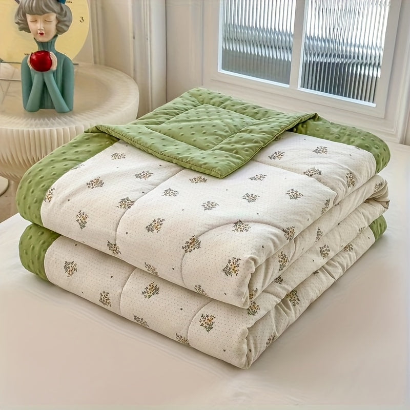 Breezy Sommerdecke - Atmungsaktives Polyester, Blumenmuster für kühlenden Schlafkomfort 5