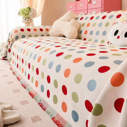 Buntino Sofabezug - Mikrofasermischung, Bunte Polka-Dots 0