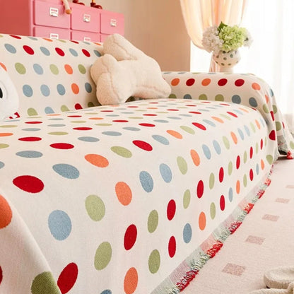Buntino Sofabezug - Mikrofasermischung, Bunte Polka-Dots 6