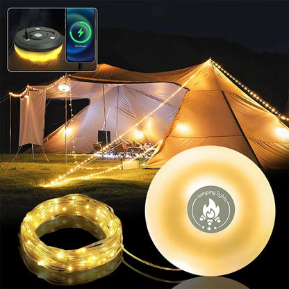 Calyra Campinglampe - 4-in-1 LED, RGB-Lichterkette, USB-Powerbank 3