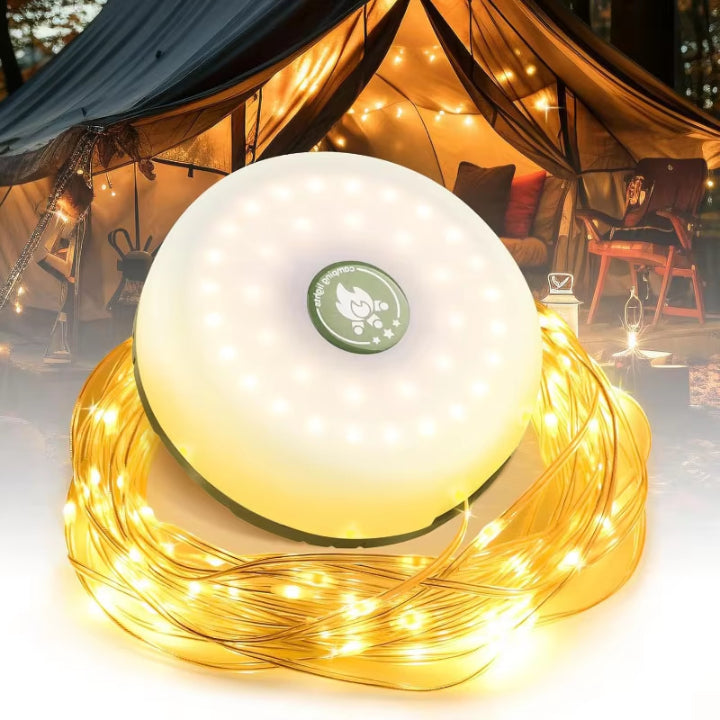 Calyra Campinglampe - 4-in-1 LED, RGB-Lichterkette, USB-Powerbank 5