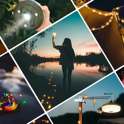 Calyra Campinglampe - 4-in-1 LED, RGB-Lichterkette, USB-Powerbank 7