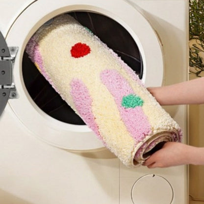 Candi Badematte - Rutschfestes Soft-Touch-Silikon, Bunte Wellenpunkte 7