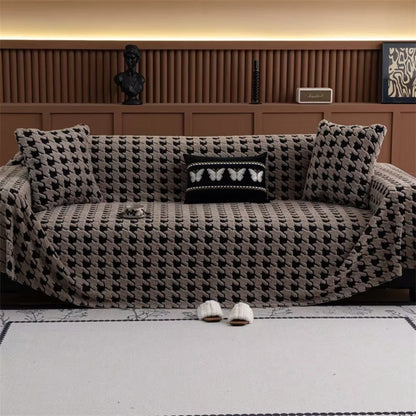 Cavalli Sofa Bezug - Hahnentritt-Muster, Ultraweich, Rutschfest 2
