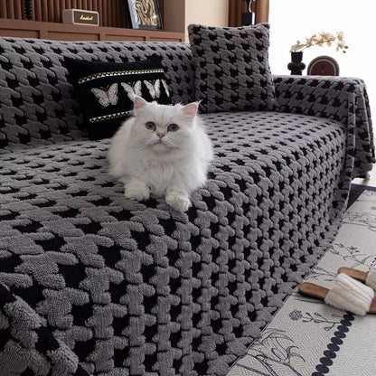 Cavalli Sofa Bezug - Hahnentritt-Muster, Ultraweich, Rutschfest 3