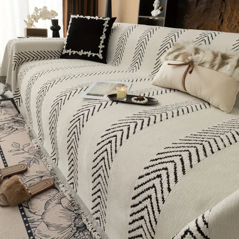 Cevia Sofabezug - Weiche Mikrofasermischung, Boho-Design für Sofas und Sessel 3