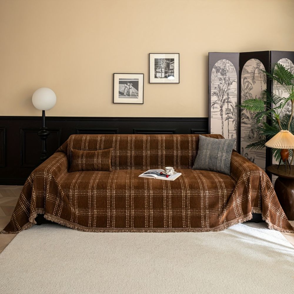 Chesterfield Sofaüberwurf - Hochwertiger Chenille, Vintage-Charme 1