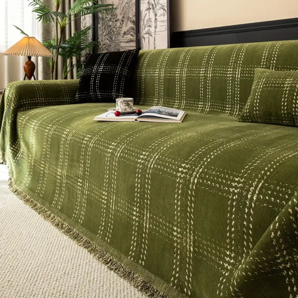 Chesterfield Sofaüberwurf - Hochwertiger Chenille, Vintage-Charme 2