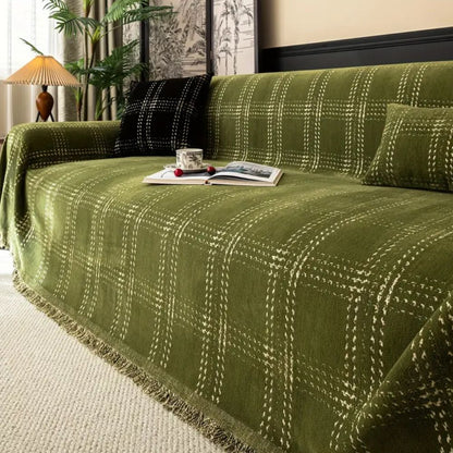 Chesterfield Sofaüberwurf - Hochwertiger Chenille, Vintage-Charme 2