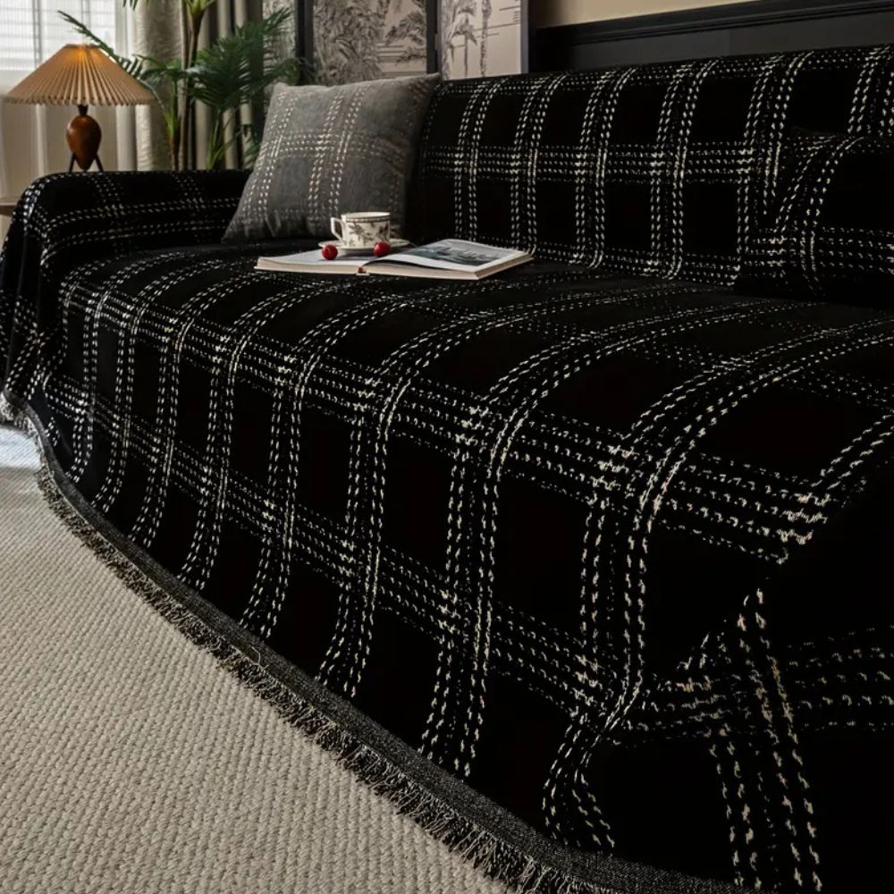 Chesterfield Sofaüberwurf - Hochwertiger Chenille, Vintage-Charme 3