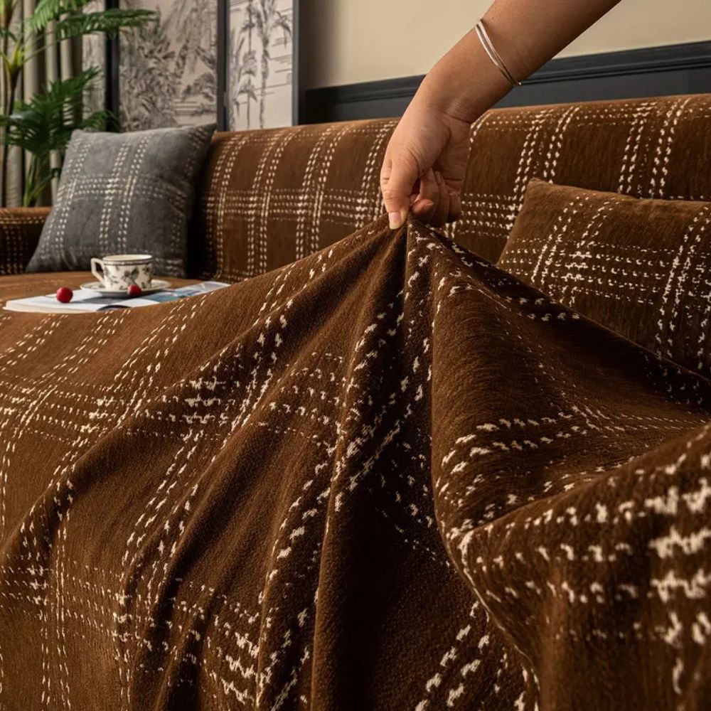 Chesterfield Sofaüberwurf - Hochwertiger Chenille, Vintage-Charme 4