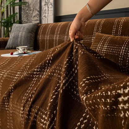 Chesterfield Sofaüberwurf - Hochwertiger Chenille, Vintage-Charme 4