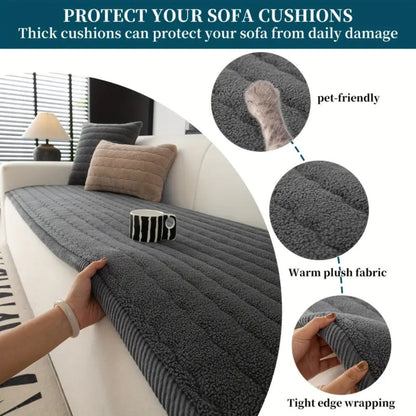 PlushGuard™ - Sofaüberwurf - Dickes Plüschdesign - Rutschfester Sofaschutz