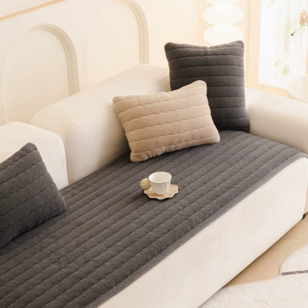 PlushGuard™ - Sofaüberwurf - Dickes Plüschdesign - Rutschfester Sofaschutz