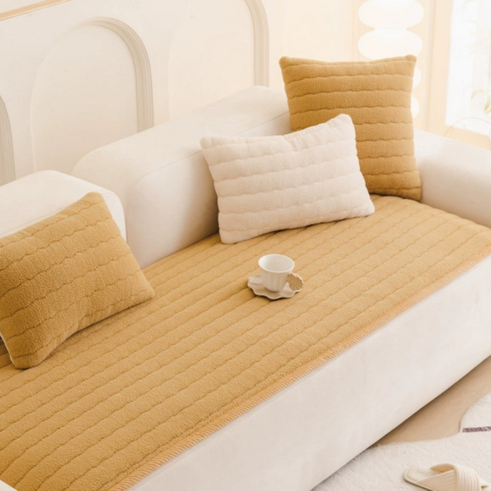 PlushGuard™ - Sofaüberwurf - Dickes Plüschdesign - Rutschfester Sofaschutz