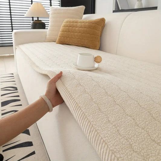 PlushGuard™ - Sofaüberwurf - Dickes Plüschdesign - Rutschfester Sofaschutz