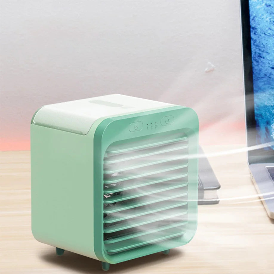 Coolivio Luftkühler mit Wasser - Tragbarer 3-in-1 Verdunstungskühler, USB-aufladbar 0