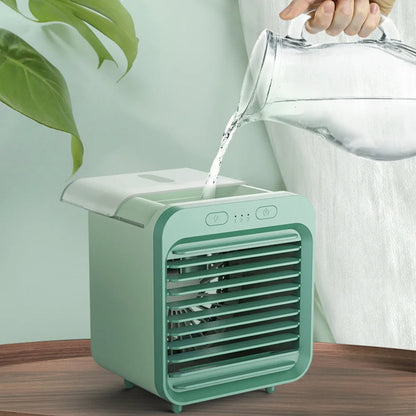 Coolivio Luftkühler mit Wasser - Tragbarer 3-in-1 Verdunstungskühler, USB-aufladbar 1