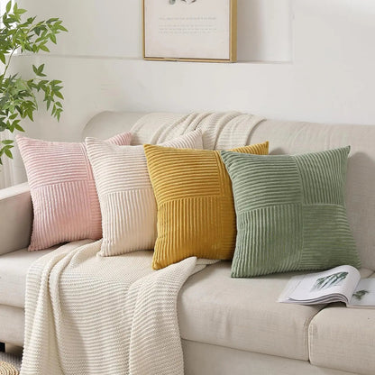 Corda Kissenbezug 45x45 cm - Weicher Cordstoff, Minimalistisch 1