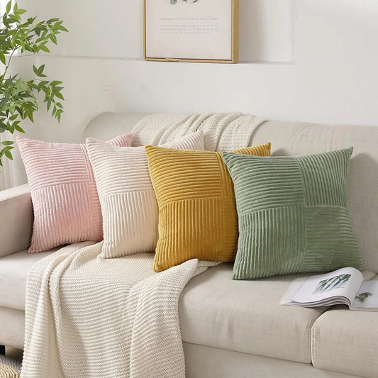 Corda Kissenbezug 45x45 cm - Weicher Cordstoff, Minimalistisch 1